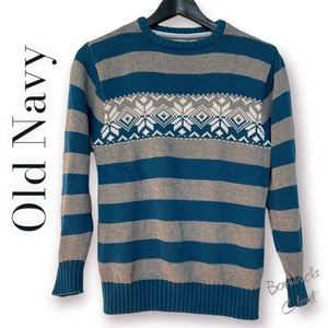 Old Navy  Blue Gray Boy Sweater size Large, 100% cotton